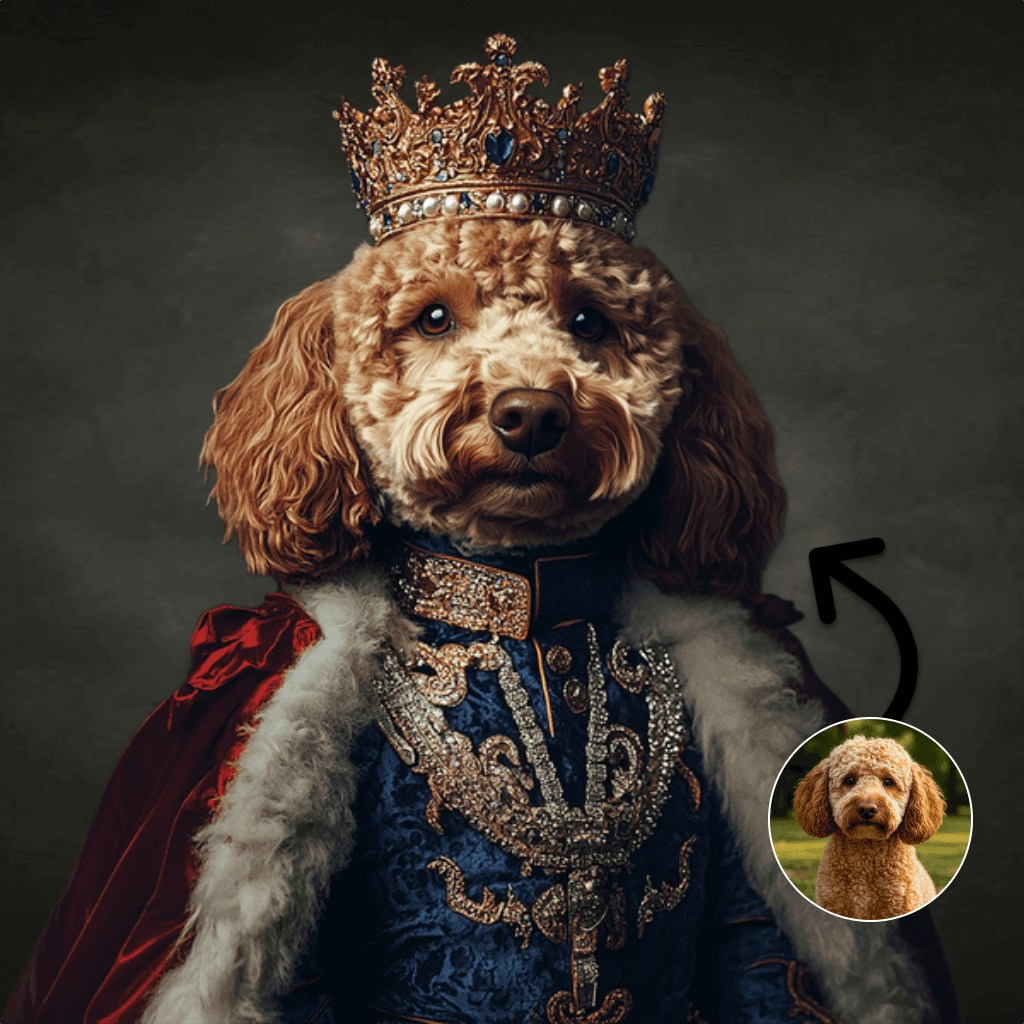 Heer in blauwe mantel